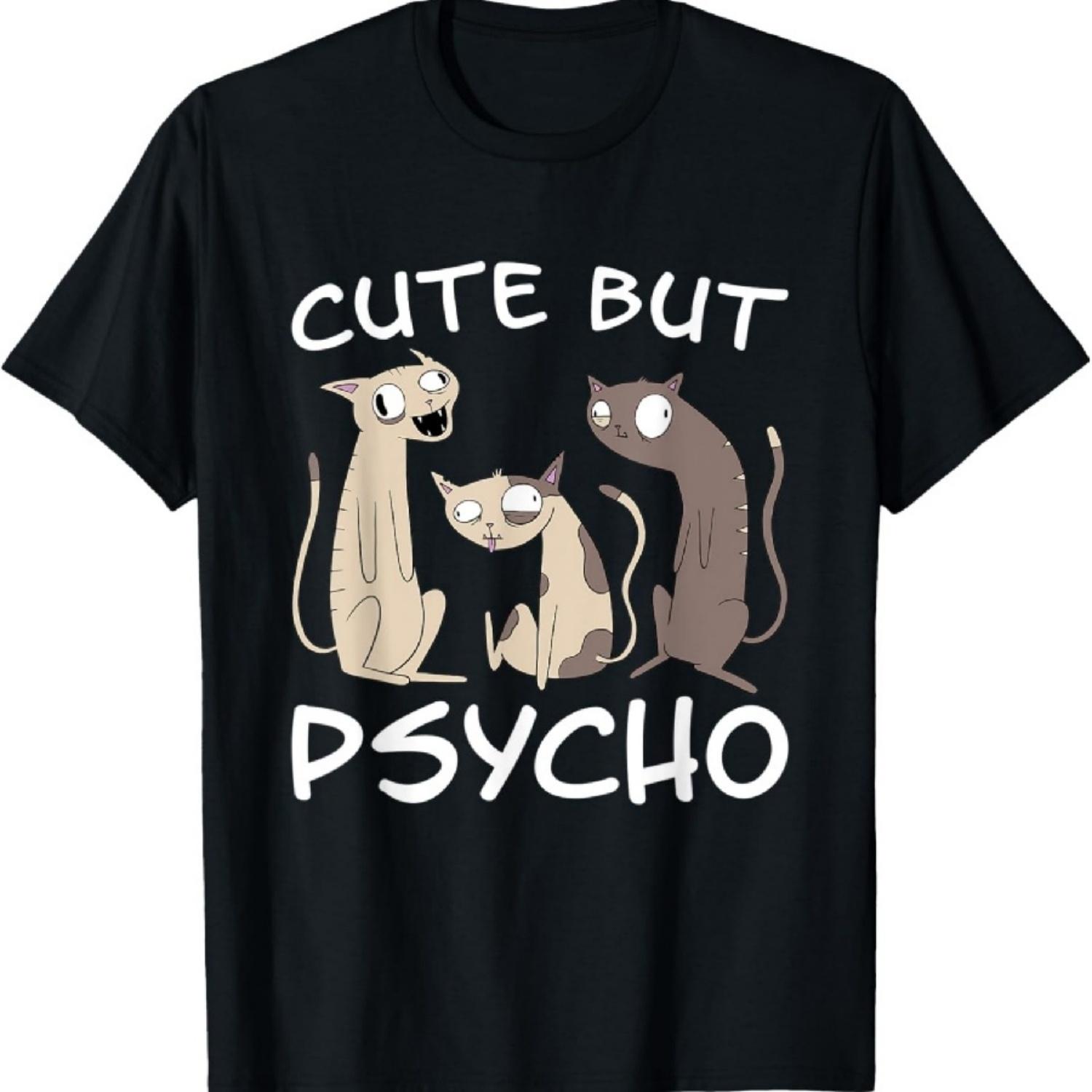Кошачья надпись - Милый, но психованный - Мама кошек, Котята, Папа кошек, Футболка XXXXXL чёрный
Кошачья надпись - Милый, но психованный - Мама кошек, Котята, Папа кошек, Футболка XXXXXL чёрный