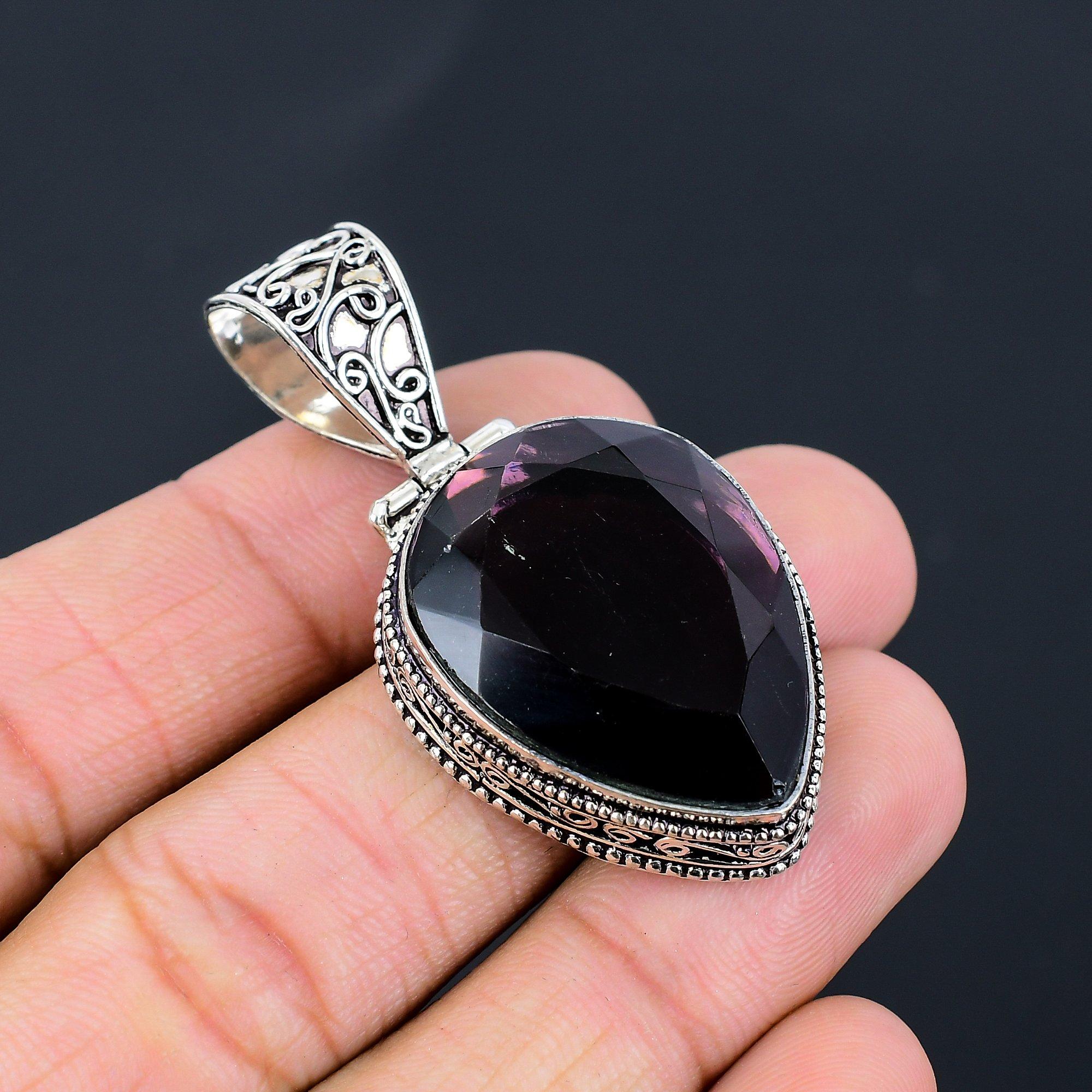 Ювелирный кулон ручной работы из стерлингового серебра 925 пробы с аметистом 2,17 дюйма
Ювелирный кулон ручной работы из стерлингового серебра 925 пробы с аметистом 2,17 дюйма