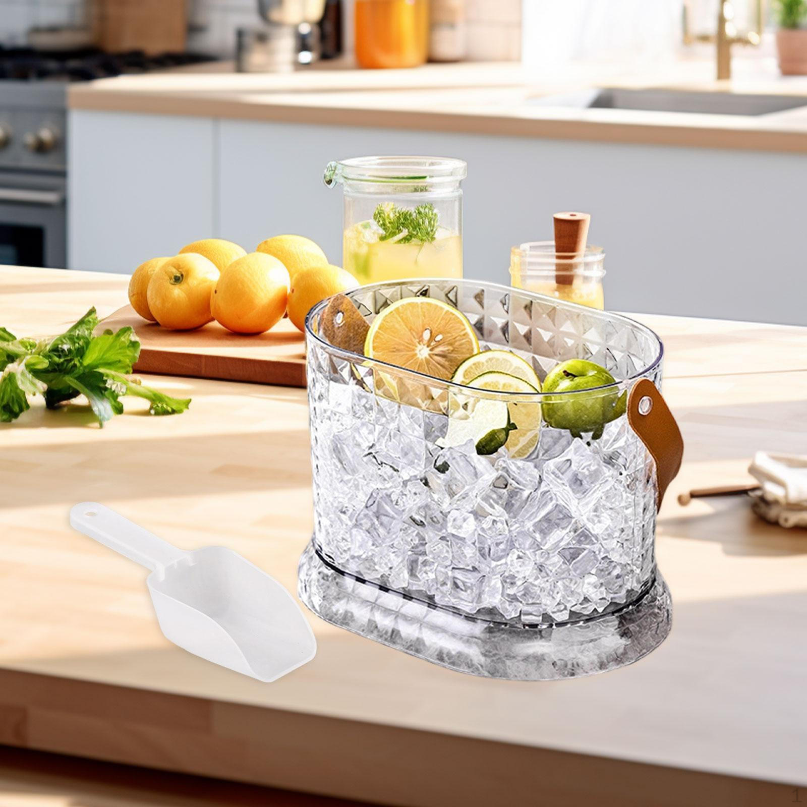 Beverage Cooling Bucket with Handle for Home And Outdoor Use Clear Green S
Beverage Cooling Bucket with Handle for Home And Outdoor Use Clear Green S