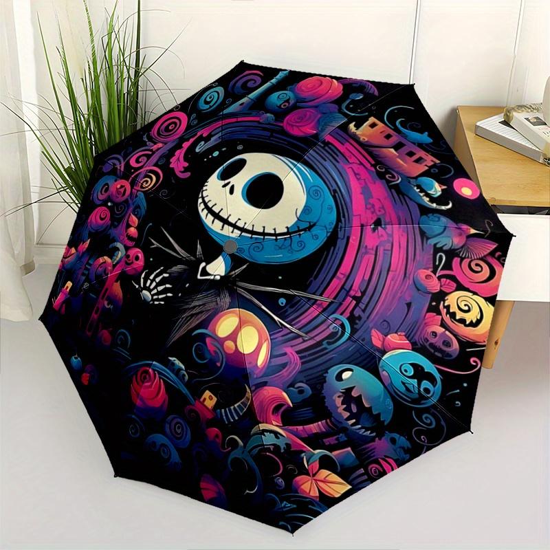 1pc Fantasy Jack Skellington Durable Cartoon Folding Cartoon Umbrella, Portable 3-Fold Compact Umbrella for Men and Women, Suitable for Trav
1pc Fantasy Jack Skellington Durable Cartoon Folding Cartoon Umbrella, Portable 3-Fold Compact Umbrella for Men and Women, Suitable for Trav