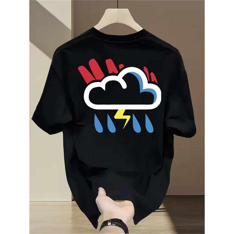 Men S Graphic Tee - Navy Blue with Cloud And Lightning Design, Regular Fit Short Sleeve Round Neck Casual Summer Shirt for Everyday Wear 4XL
Men S Graphic Tee - Navy Blue with Cloud And Lightning Design, Regular Fit Short Sleeve Round Neck Casual Summer Shirt for Everyday Wear 4XL