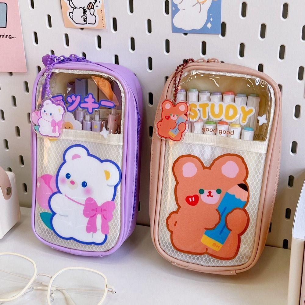 Supplies Rabbit Pen Bag Pen Pouch Zipper Pouch Transparent Pen Bag Bear Pencil Case Pencil Bag
Supplies Rabbit Pen Bag Pen Pouch Zipper Pouch Transparent Pen Bag Bear Pencil Case Pencil Bag