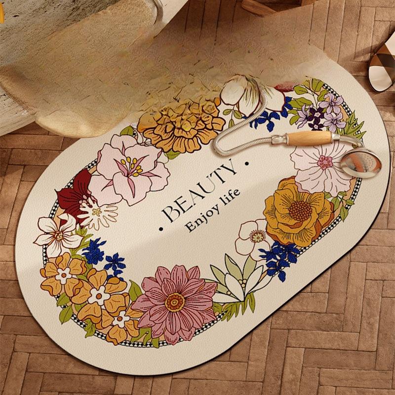 Retro Oval Bathroom Floor Mat Bathroom Anti-slip Mat Diatom Mud Water Absorption Mat Carpet Bathroom Toilet Foot Mat Door Mat 40 * 60CM
Retro Oval Bathroom Floor Mat Bathroom Anti-slip Mat Diatom Mud Water Absorption Mat Carpet Bathroom Toilet Foot Mat Door Mat 40 * 60CM