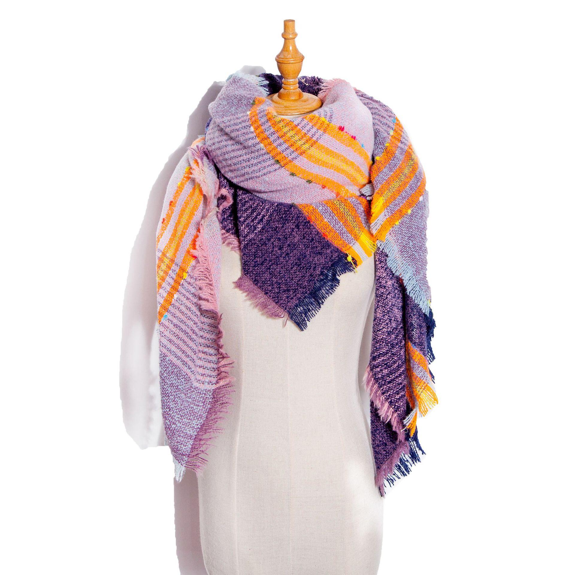 Осенне-зимний шарф с кисточками, женский клетчатый теплый треугольный платок 2
Осенне-зимний шарф с кисточками, женский клетчатый теплый треугольный платок 2