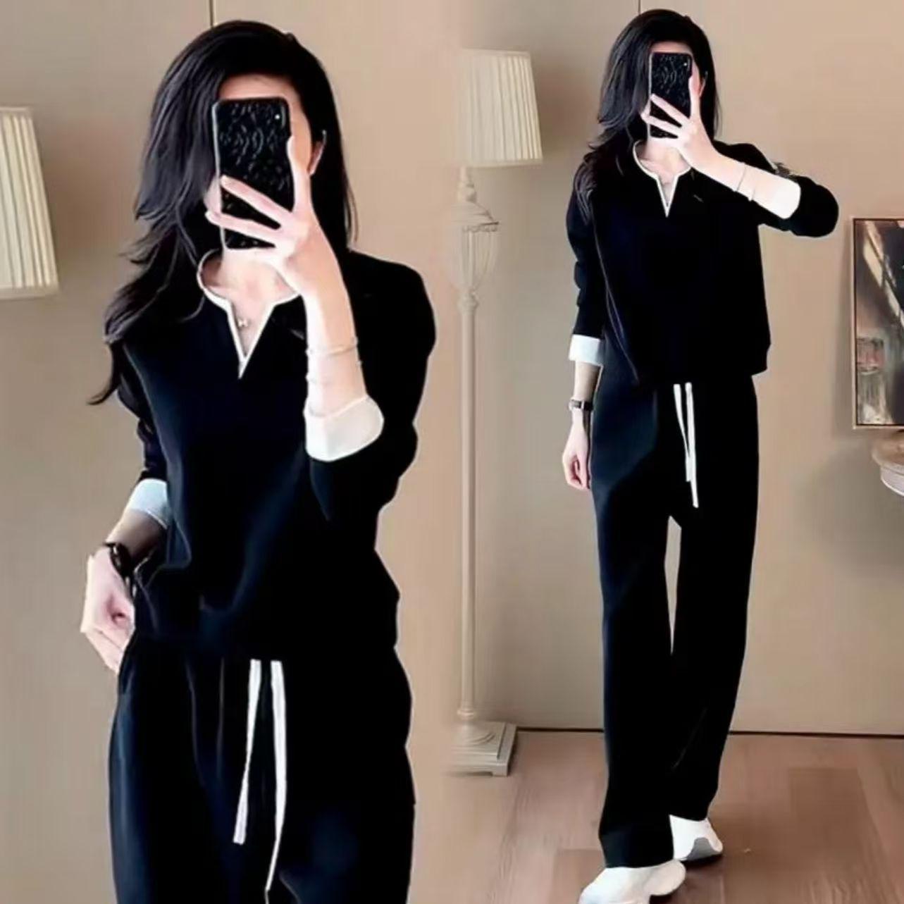 2025 Autumn/Winter High-End Women s Casual Sportswear Set: Stylish Slimming Color Block Hoodie & Wide-Leg Two-Piece Set XXXL (145-160 lbs)
2025 Autumn/Winter High-End Women s Casual Sportswear Set: Stylish Slimming Color Block Hoodie & Wide-Leg Two-Piece Set XXXL (145-160 lbs)