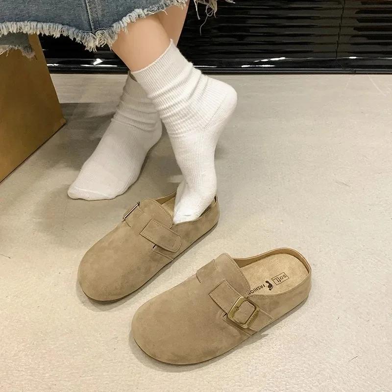 Весенние новые женские тапочки Half Drag Shoe с кожаным ремешком на плоской подошве One Step Lazy Shoe женские кроссовки 35
Весенние новые женские тапочки Half Drag Shoe с кожаным ремешком на плоской подошве One Step Lazy Shoe женские кроссовки 35