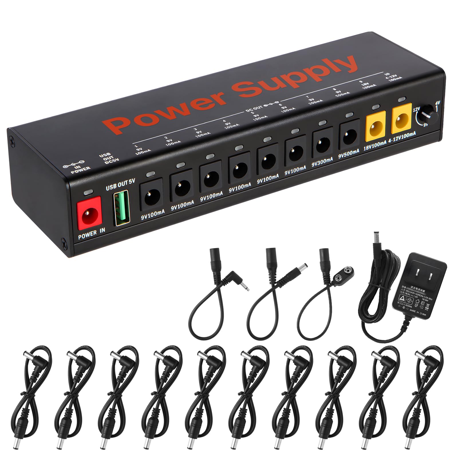 Punasi Effector Power Supply 10 Channel Power Supply Independent Output LED Indication Function Power Supply PSE Certification Power Adapter Short
Punasi Effector Power Supply 10 Channel Power Supply Independent Output LED Indication Function Power Supply PSE Certification Power Adapter Short