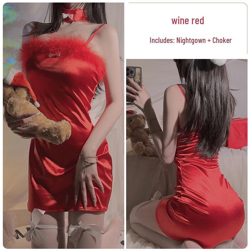 Элегантный комплект нижнего белья из ледяного шелка: майка и ночная сорочка M бордовый
Элегантный комплект нижнего белья из ледяного шелка: майка и ночная сорочка M бордовый