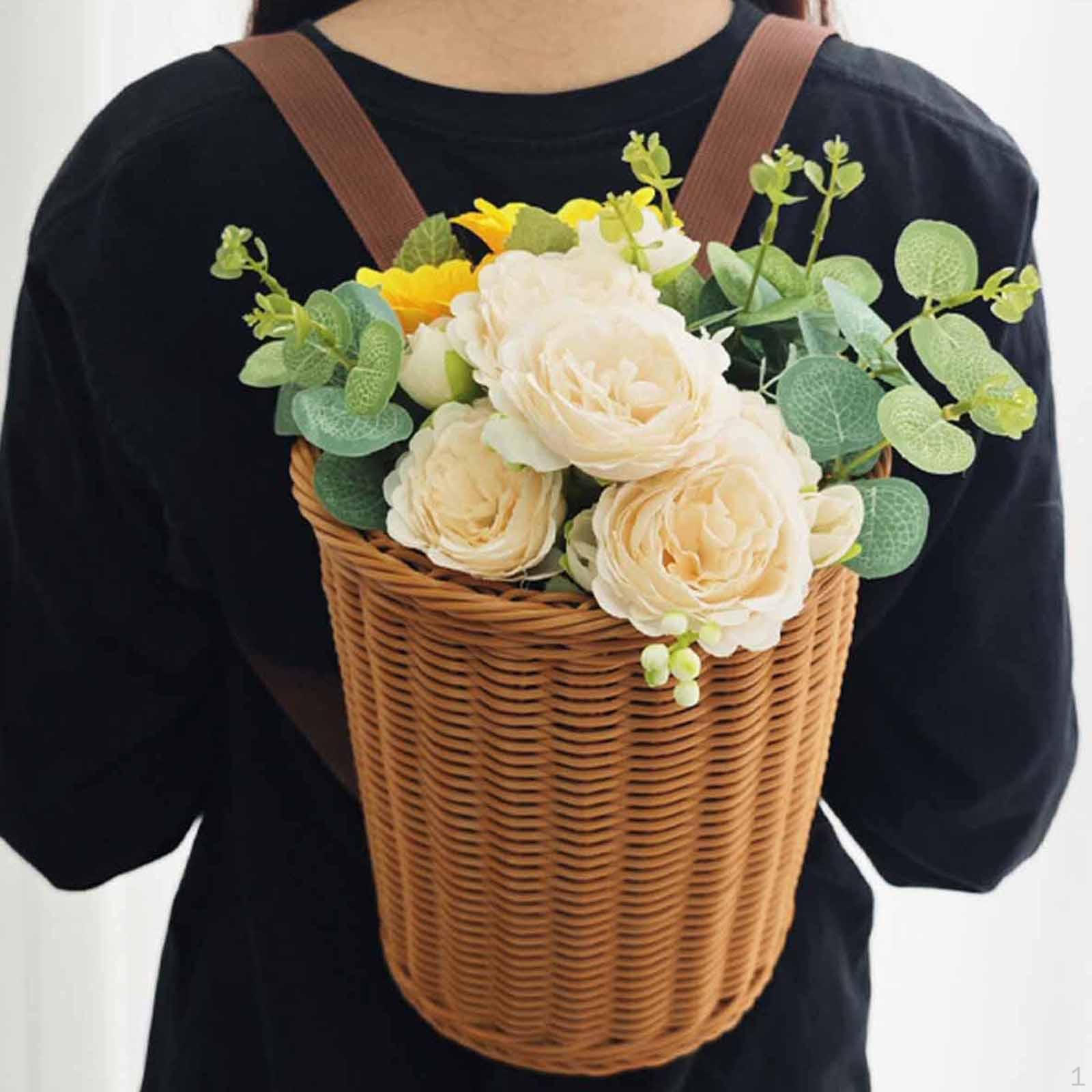 Woven Flower Basket Backpack Storage Shopping Rustic Outdoor Picnic Organizer for Orchard
Woven Flower Basket Backpack Storage Shopping Rustic Outdoor Picnic Organizer for Orchard
