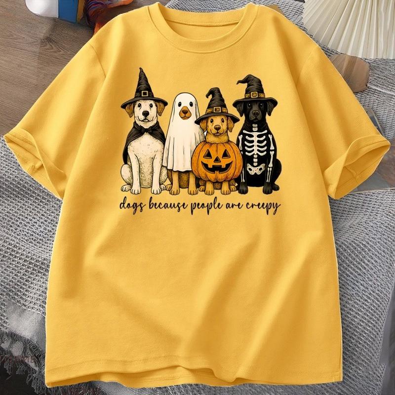 Dogs Because People Are Creepy Tshirt Funny Halloween Dog Mom Tshirt Spooky Vintage Dog Lover Graphic T Shirts Unisexs Clothing 4XL
Dogs Because People Are Creepy Tshirt Funny Halloween Dog Mom Tshirt Spooky Vintage Dog Lover Graphic T Shirts Unisexs Clothing 4XL