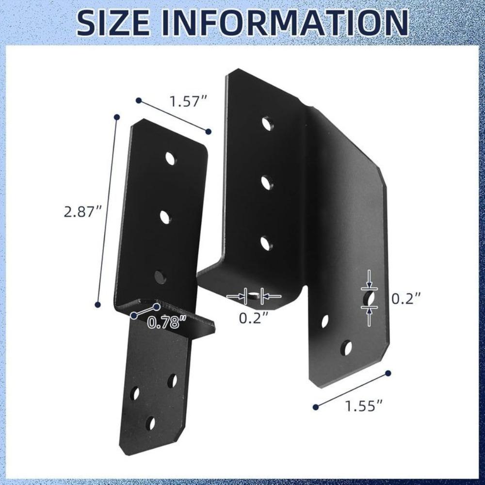 1PC Black Split Joist Hanger 14 Gauge Face Mount Heavy Duty Carbon Steel Bracket for 2x4 2x6 4x4 Wood Beam 1PC
1PC Black Split Joist Hanger 14 Gauge Face Mount Heavy Duty Carbon Steel Bracket for 2x4 2x6 4x4 Wood Beam 1PC