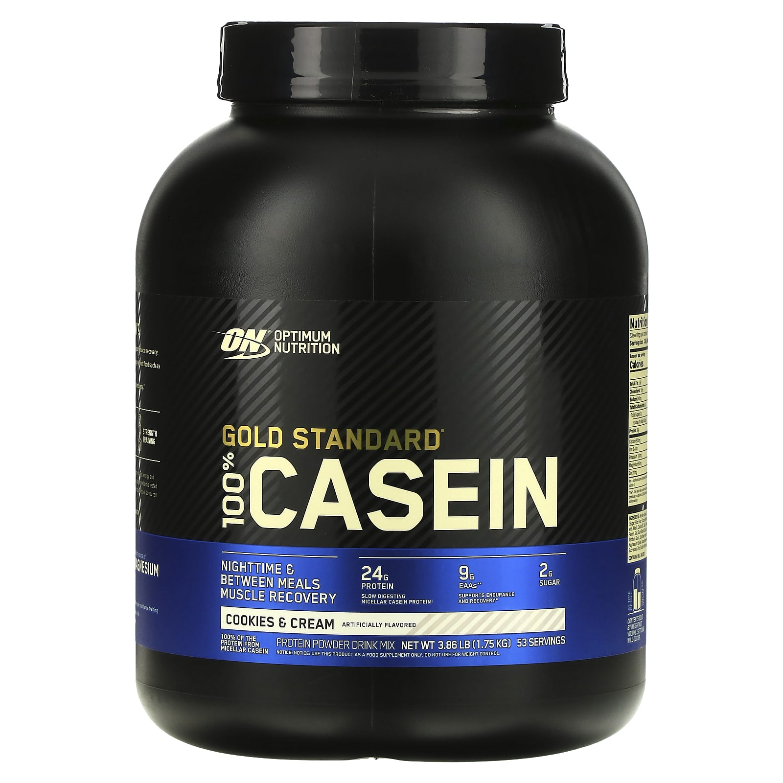 Gold Standard® 100% Casein, Cookies & Cream, 1.75Kg(3.86Lb)
Gold Standard® 100% Casein, Cookies & Cream, 1.75Kg(3.86Lb)
