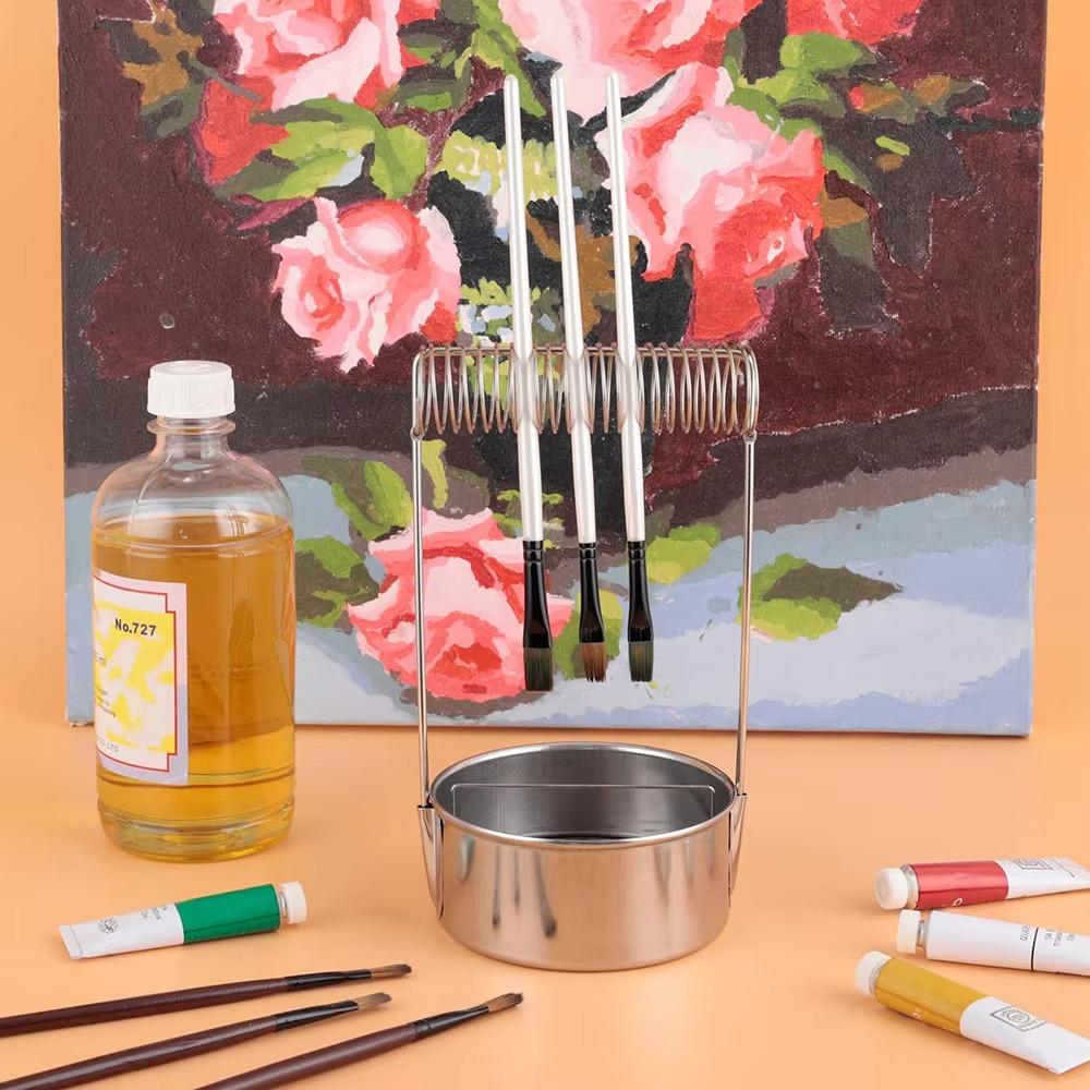 Stainless Steel Paint Brush Cleaner Removable Brush Wash Pot Portable Artist Brush Washer Students Stainless steel
Stainless Steel Paint Brush Cleaner Removable Brush Wash Pot Portable Artist Brush Washer Students Stainless steel