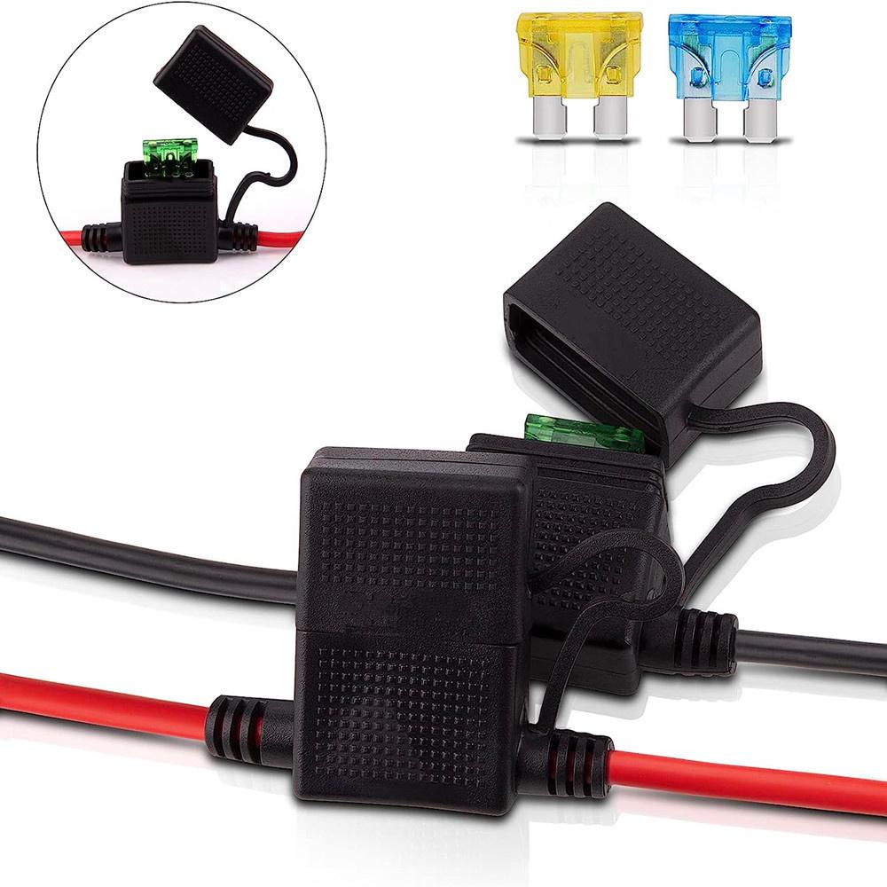 Dual Positive/Negative ATC Style Fuse Holder 10AWG Wire with Ring Terminals and 45A Connectors for Automotive 2ft/60cm
Dual Positive/Negative ATC Style Fuse Holder 10AWG Wire with Ring Terminals and 45A Connectors for Automotive 2ft/60cm