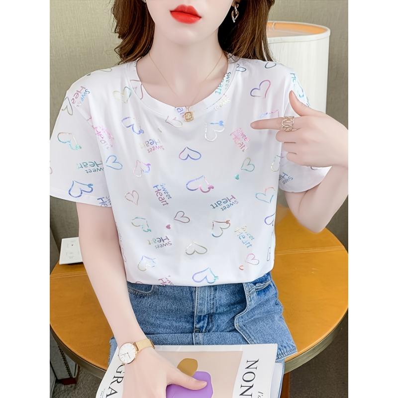 Short-sleeved t-shirt for women, summer women s new style, Korean printed t-shirt, fashionable loose top, versatile 8XL
Short-sleeved t-shirt for women, summer women s new style, Korean printed t-shirt, fashionable loose top, versatile 8XL