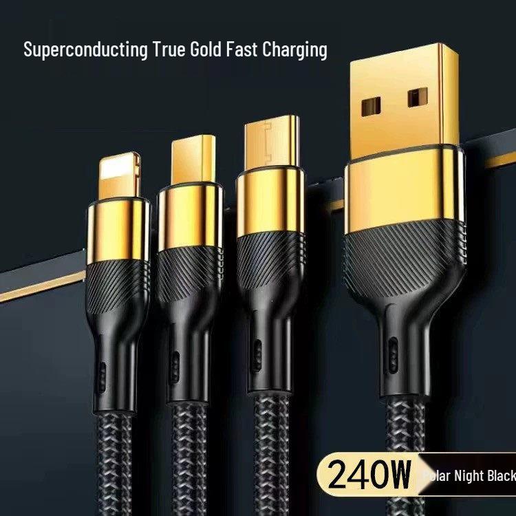 200W Three-in-One Super Fast Charging Cable for Apple 14/15/16/17 and Huawei Devices
200W Three-in-One Super Fast Charging Cable for Apple 14/15/16/17 and Huawei Devices