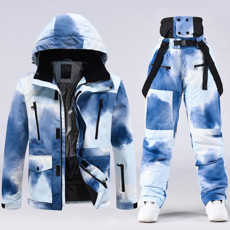Unisex Ski Suit Set: Windproof, Waterproof, Warm Jacket & Single/Double Board Pants - Ideal for Couples Jacket M, Pants S
Unisex Ski Suit Set: Windproof, Waterproof, Warm Jacket & Single/Double Board Pants - Ideal for Couples Jacket M, Pants S