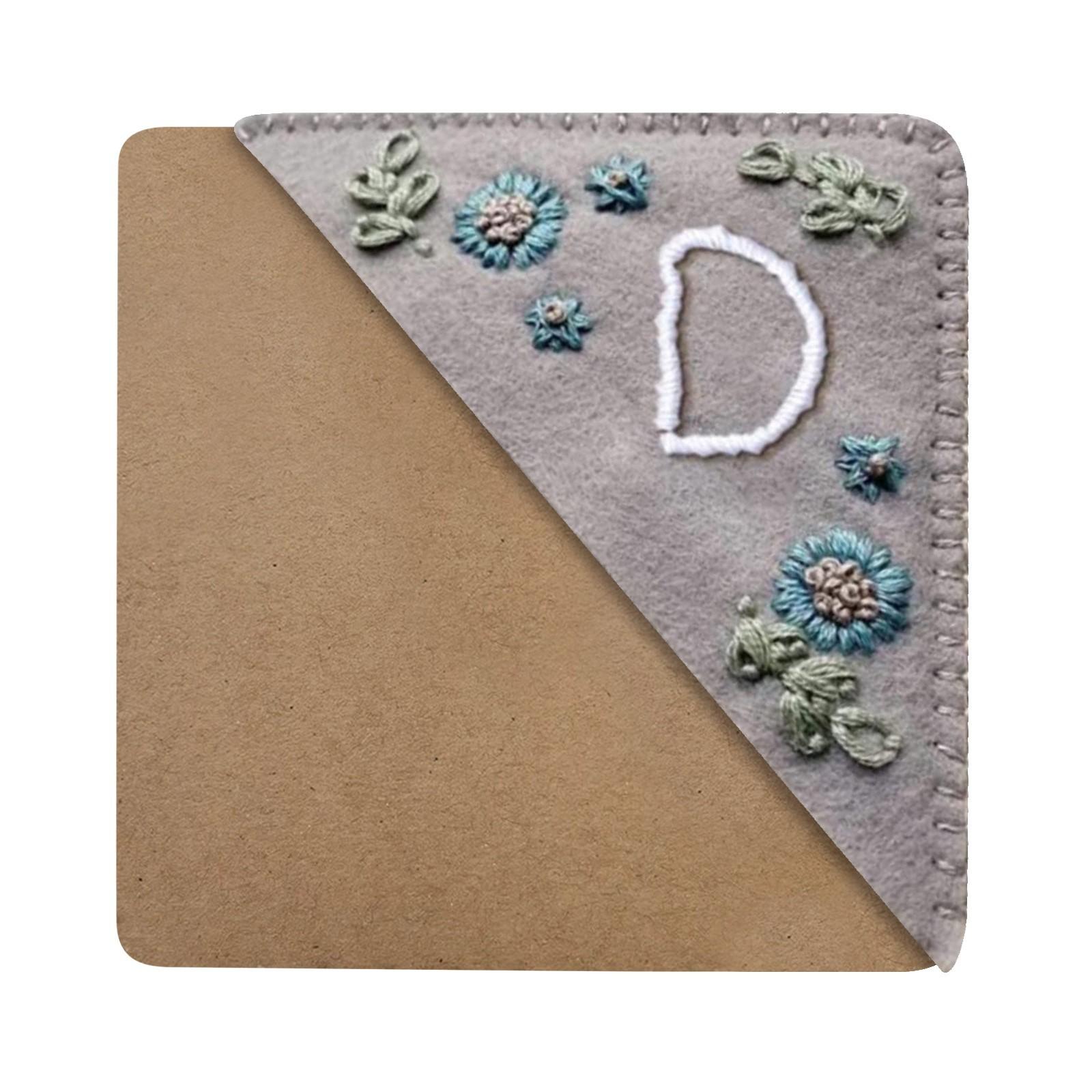 Personalized Hand Embroidered Corner Bookmark, Cute Flower Letter Embroidery Bookmarks For Book Lovers
Personalized Hand Embroidered Corner Bookmark, Cute Flower Letter Embroidery Bookmarks For Book Lovers