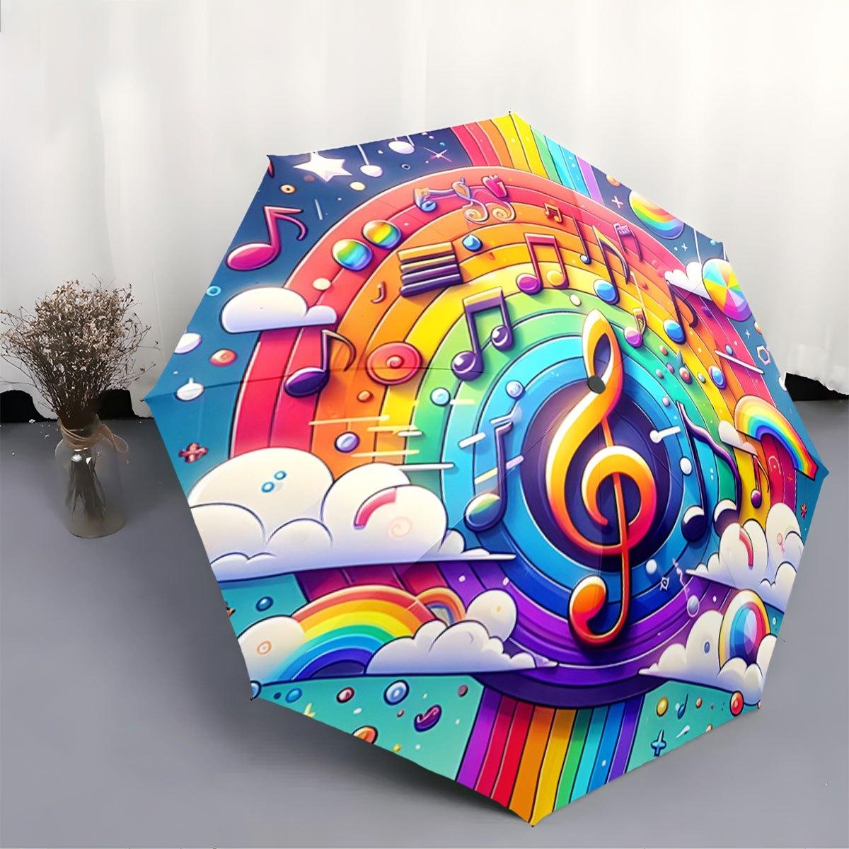 Automatic Folding Umbrella Colorful rainbow with musical notes and clouds. Portable collapsible design, casual outdoor accesso (as the picture,Iron&8K)
Automatic Folding Umbrella Colorful rainbow with musical notes and clouds. Portable collapsible design, casual outdoor accesso (as the picture,Iron&8K)
