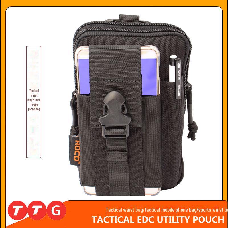 Водонепроникна 6-дюймова тактична поясна сумка EDC: Багатофункціональний зовнішній телефон і кишеня для монет 12*6*17.5 cm 
Водонепроникна 6-дюймова тактична поясна сумка EDC: Багатофункціональний зовнішній телефон і кишеня для монет 12*6*17.5 cm