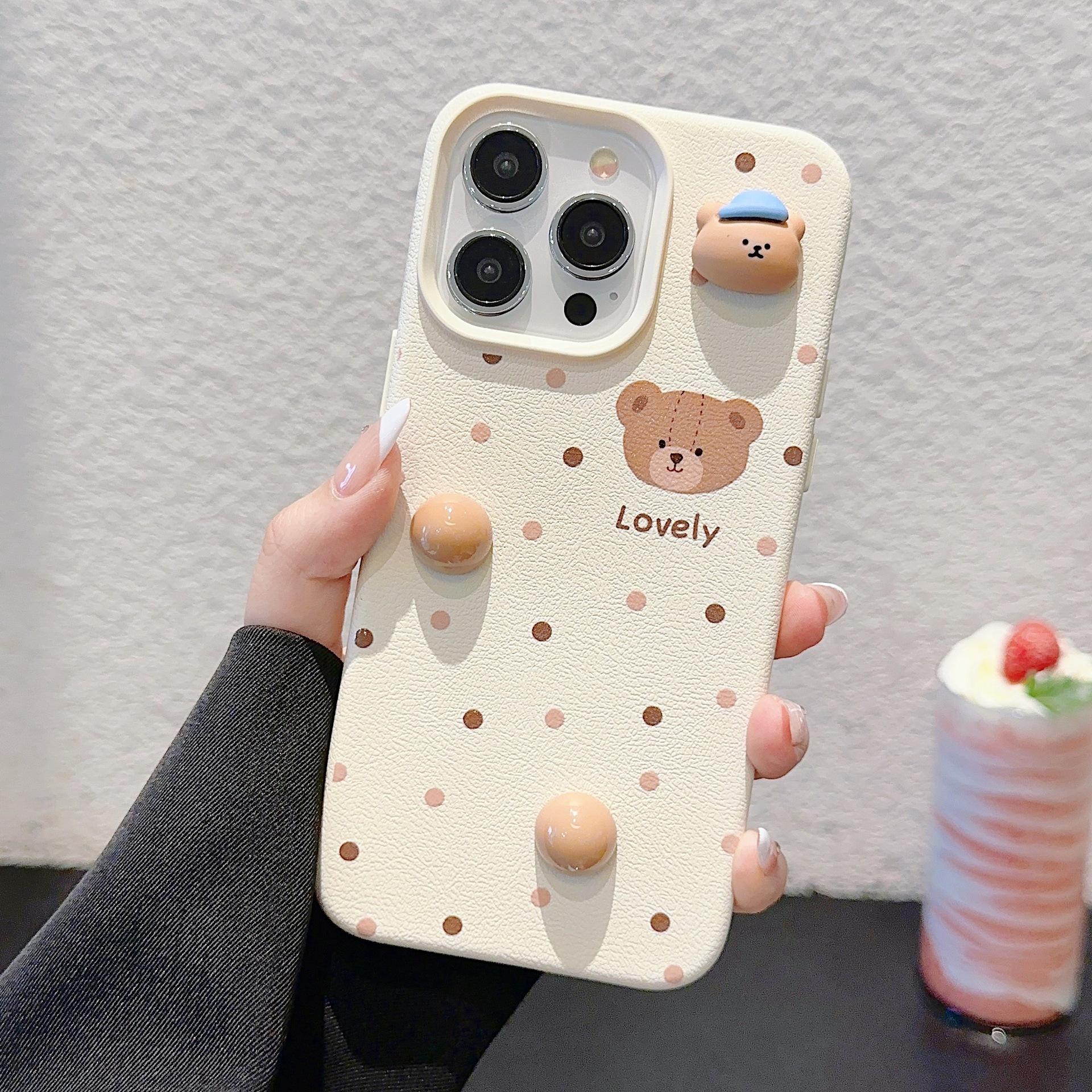 Three-dimensional Polka Dot Cartoon Bear Suitable for Apple 16promax Mobile Phone Case IPhone 15 Silicone 14/13 Women Apple XS
Three-dimensional Polka Dot Cartoon Bear Suitable for Apple 16promax Mobile Phone Case IPhone 15 Silicone 14/13 Women Apple XS