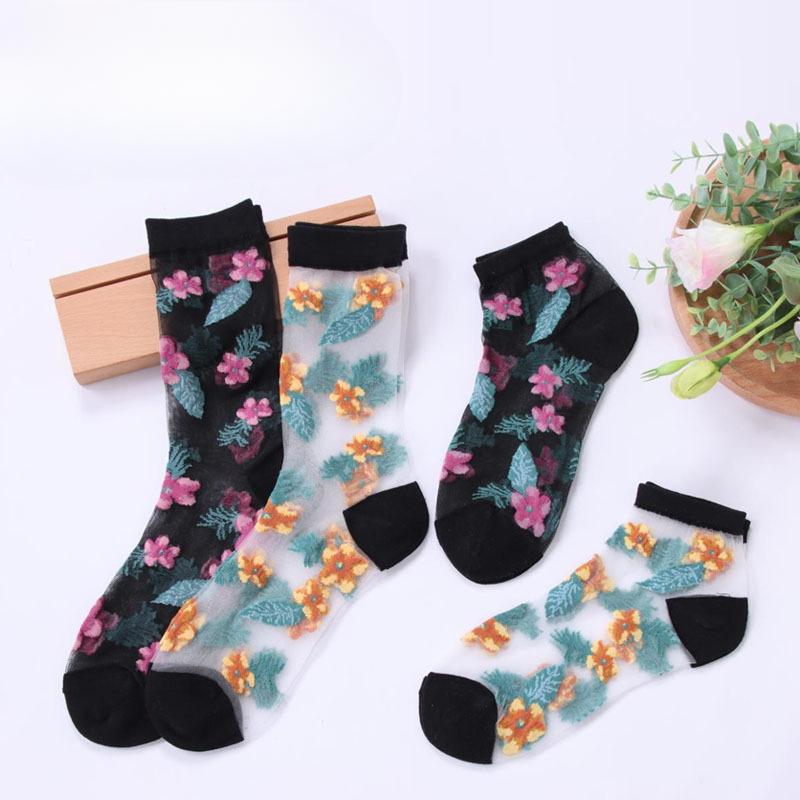 Women s Spring and Summer Slim New Style Versatile Retro Floral Crystal Silk Mid Calf Socks 1 pair
Women s Spring and Summer Slim New Style Versatile Retro Floral Crystal Silk Mid Calf Socks 1 pair