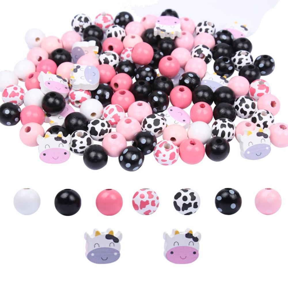 80 шт. 80 шт. деревянные бусины с принтом коровы, круглые бусины-прокладки для ожерелья, изготовление ювелирных изделий 
80 шт. 80 шт. деревянные бусины с принтом коровы, круглые бусины-прокладки для ожерелья, изготовление ювелирных изделий