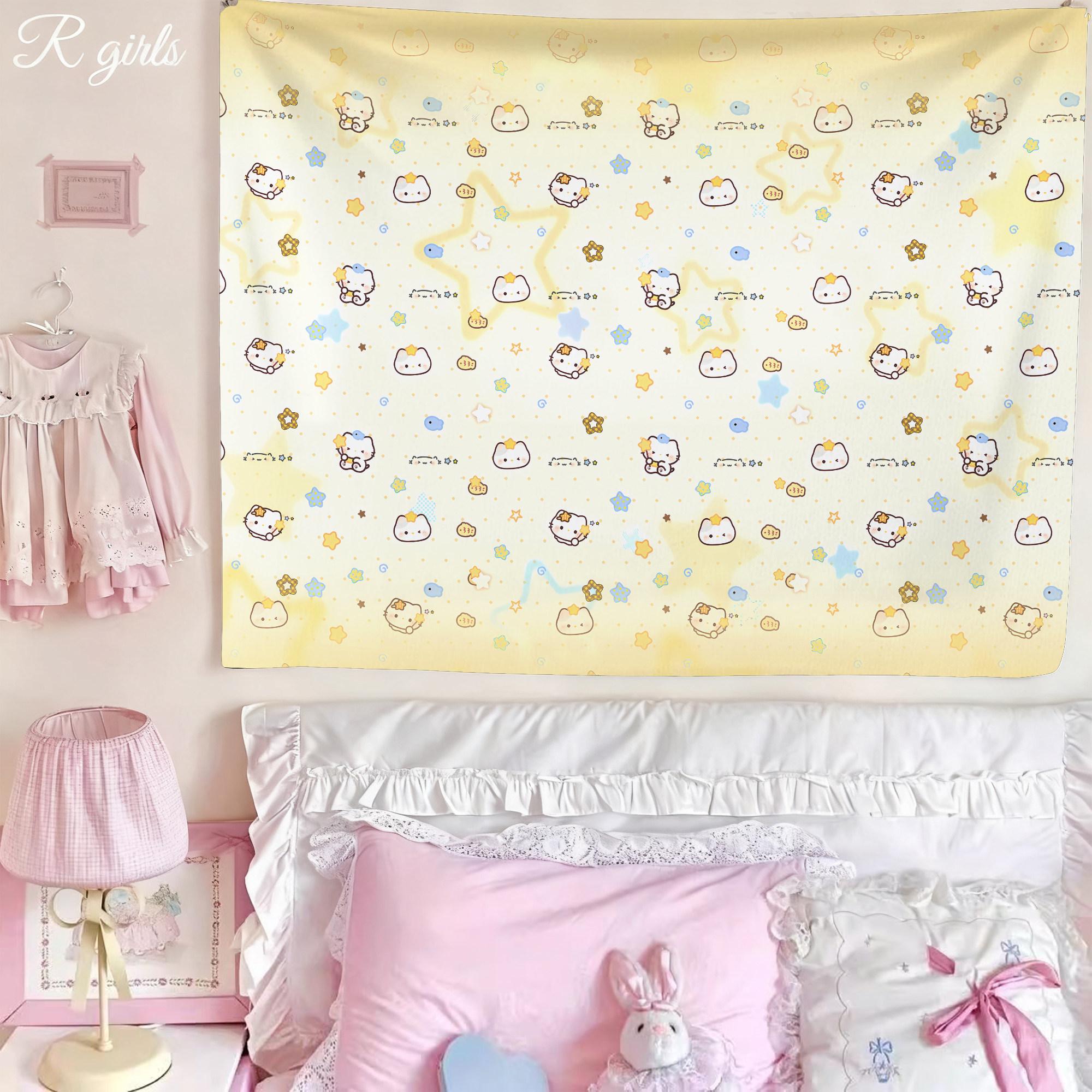 Ins Style Kawaii Star Cat Print Tapestry Lolita JK Cartoon Wall Hanging Aesthetic Atmosphere Girls Bedroom Decor 74x94cm(29x37in)
Ins Style Kawaii Star Cat Print Tapestry Lolita JK Cartoon Wall Hanging Aesthetic Atmosphere Girls Bedroom Decor 74x94cm(29x37in)
