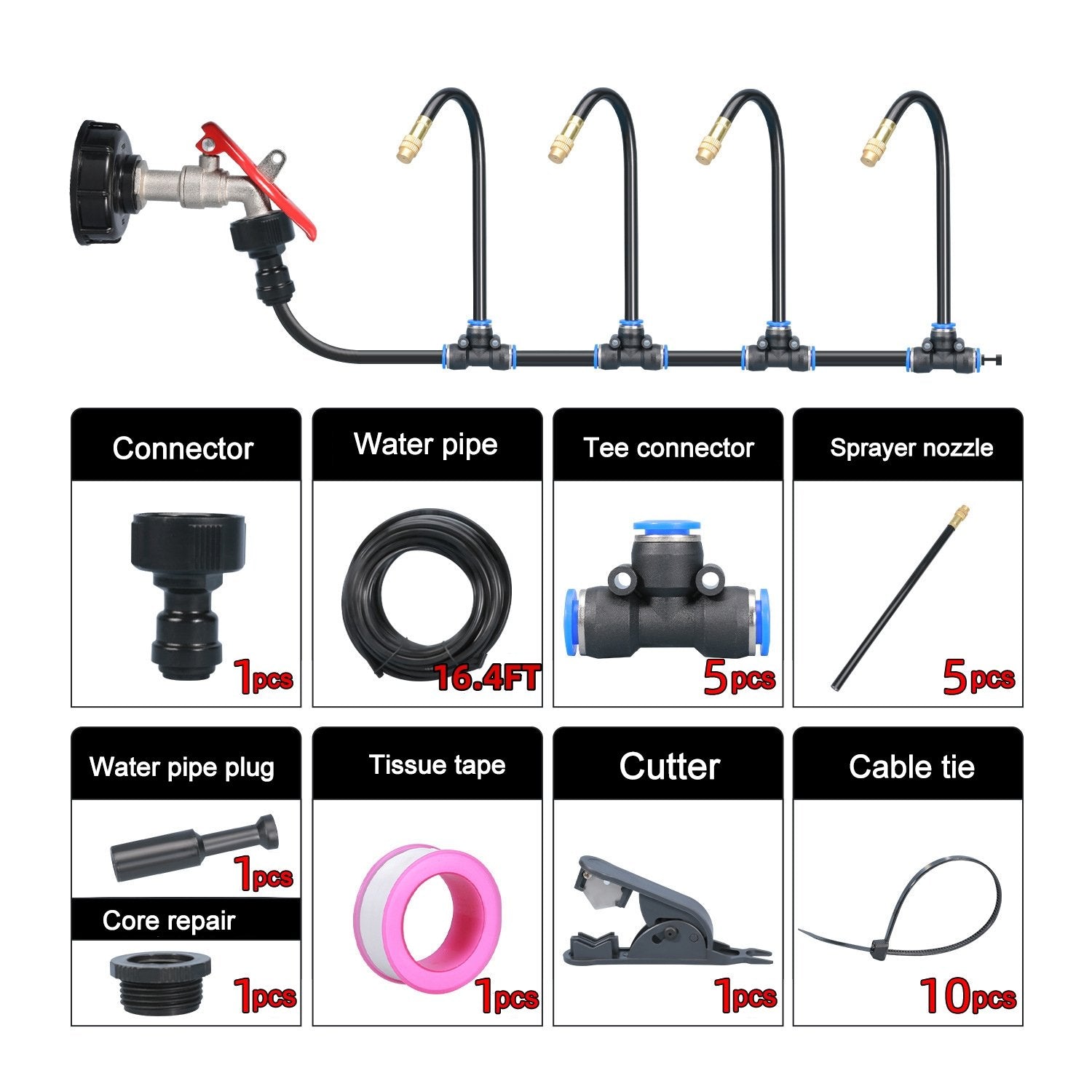 20M-5M DIY Universal Sprayer Kit 360° Curved Garden Automatic Irrigation System for Garden Plant Fogging Watering Irrigation New
20M-5M DIY Universal Sprayer Kit 360° Curved Garden Automatic Irrigation System for Garden Plant Fogging Watering Irrigation New