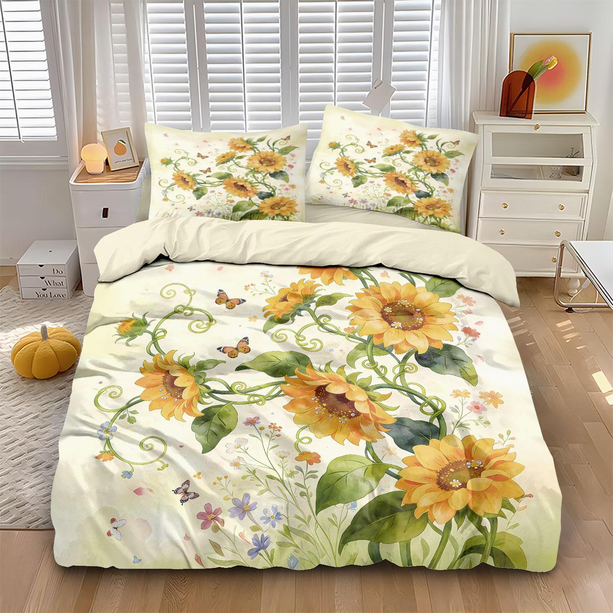 3pcs Beautiful Sunflower Flower Printed Coreless Quilt Set Multi Size Bedding Decoration Machine Washable 135x200cm
3pcs Beautiful Sunflower Flower Printed Coreless Quilt Set Multi Size Bedding Decoration Machine Washable 135x200cm
