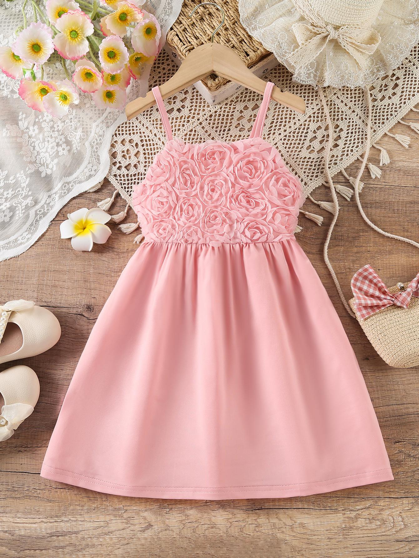 Young Girl s Everyday Casual & Minimalist Dopamine Style — Cute Pink Sundress with 3D Floral Design (Spring/Summer Collection) 4Y розовый
Young Girl s Everyday Casual & Minimalist Dopamine Style — Cute Pink Sundress with 3D Floral Design (Spring/Summer Collection) 4Y розовый