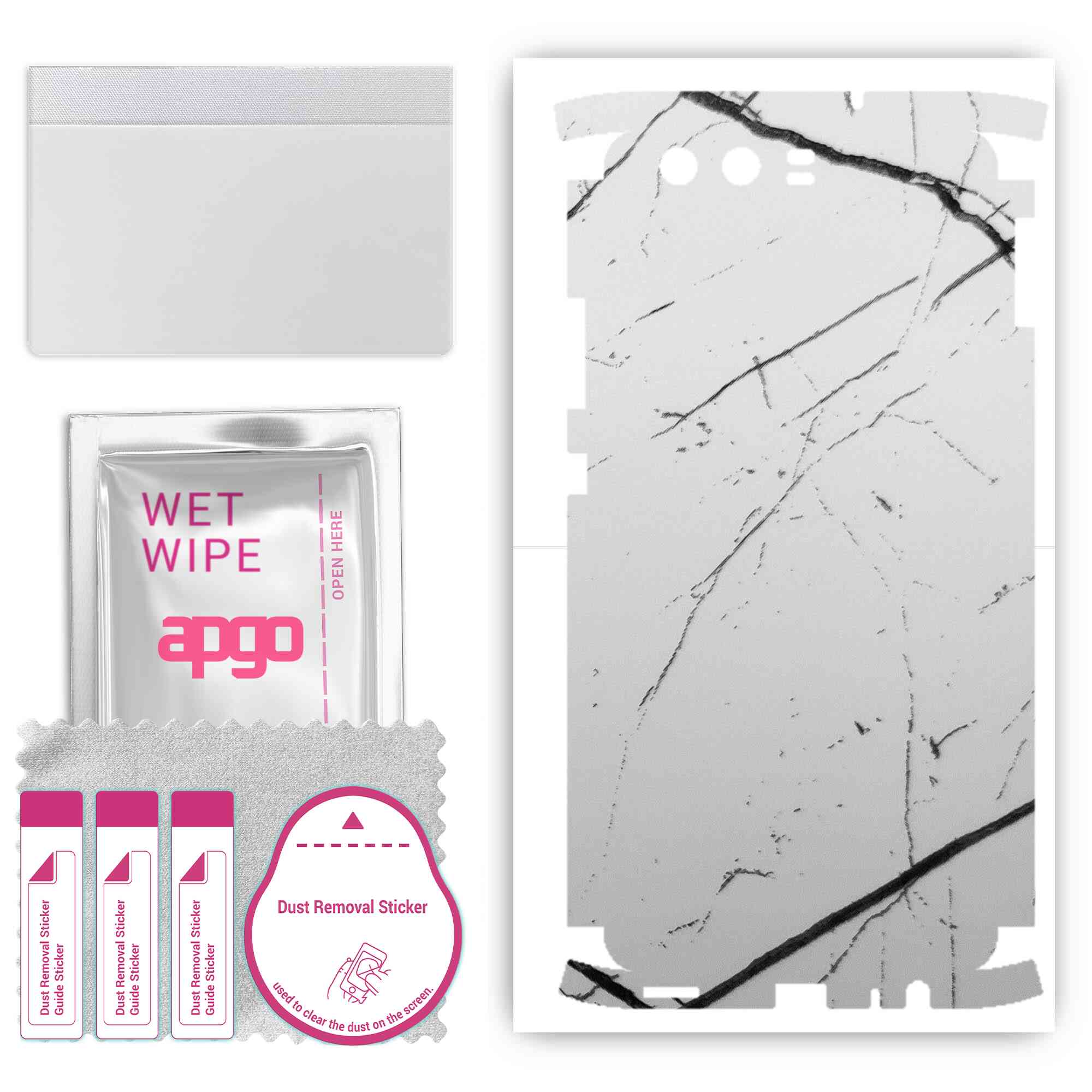 Apgo Protective Skin Sticker for the back+sides compatible with Huawei P10, Full Wrap Film, Foil, Vinyl - Pattern White Marble
Apgo Protective Skin Sticker for the back+sides compatible with Huawei P10, Full Wrap Film, Foil, Vinyl - Pattern White Marble
