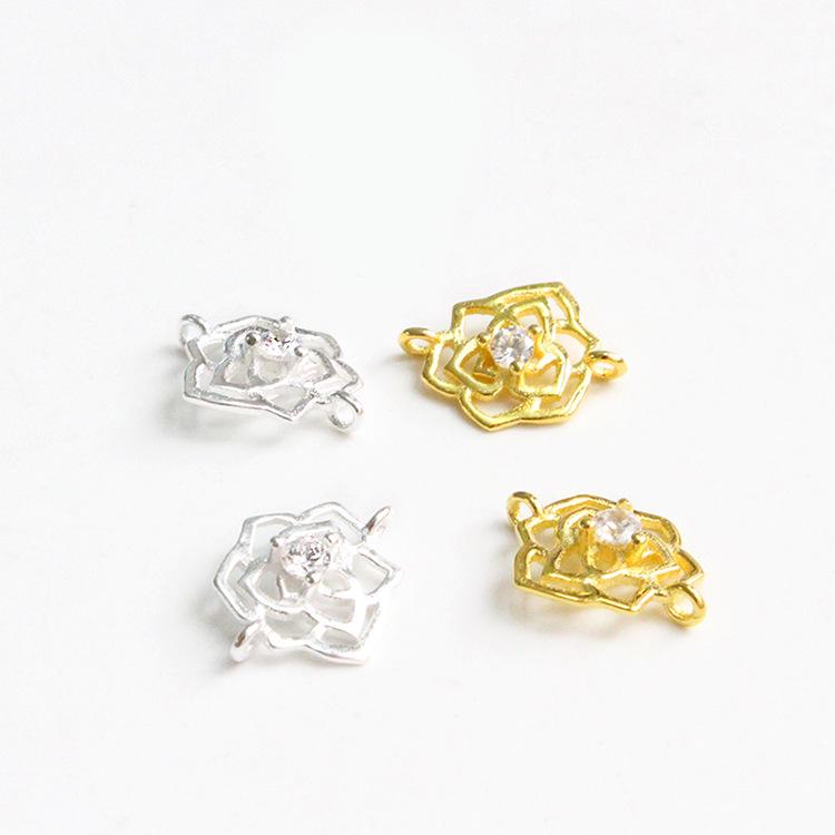 S925 Sterling Silver Rose Double Ring Pendant Necklace/Bracelet Decoration Sterling Silver
S925 Sterling Silver Rose Double Ring Pendant Necklace/Bracelet Decoration Sterling Silver