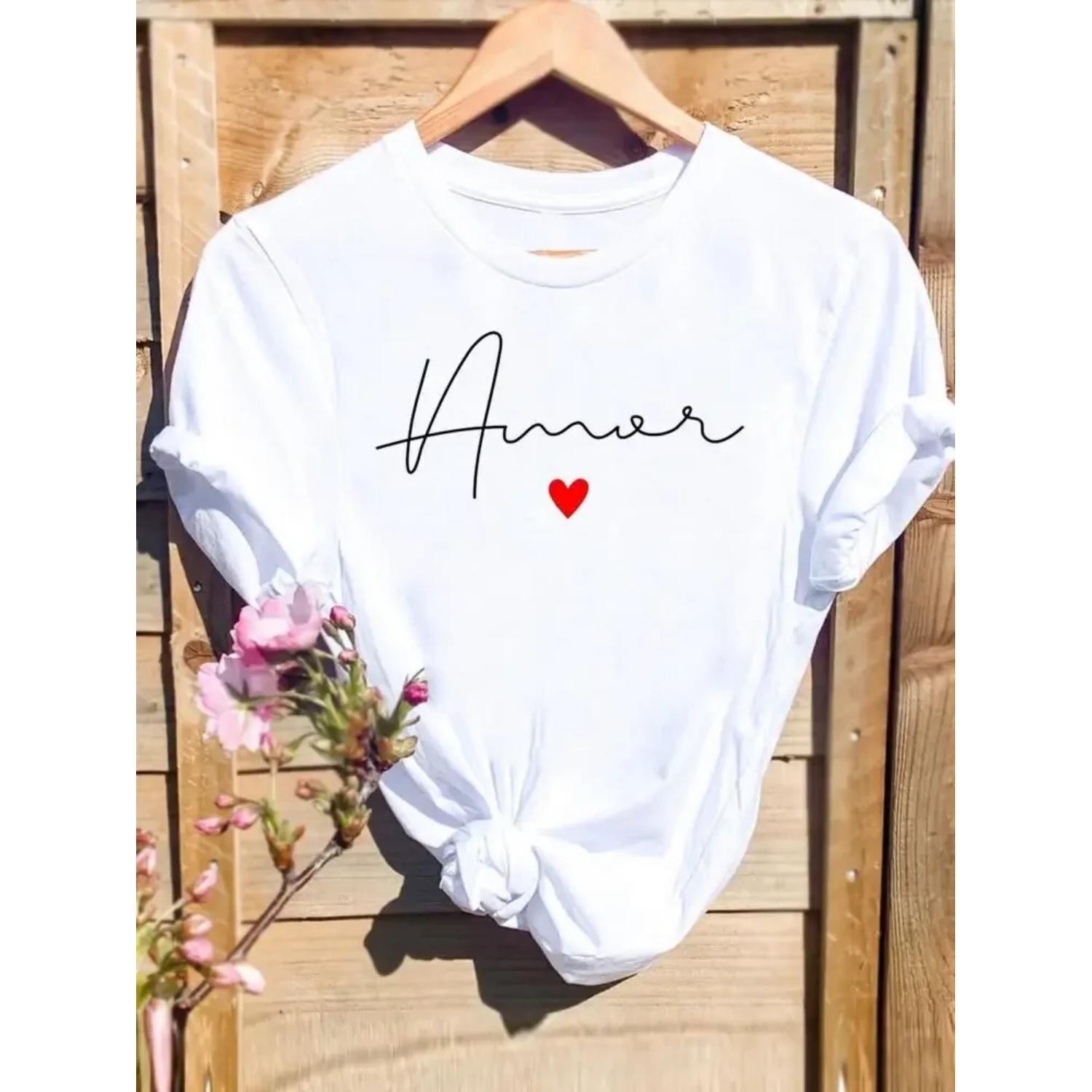 Clothing Graphic Tee Short Sleeve o-neck Fashion T Top love heart letter trend cute Print Women Cartoon Shirt Female T-shirts XXXXXL білий
Clothing Graphic Tee Short Sleeve o-neck Fashion T Top love heart letter trend cute Print Women Cartoon Shirt Female T-shirts XXXXXL білий