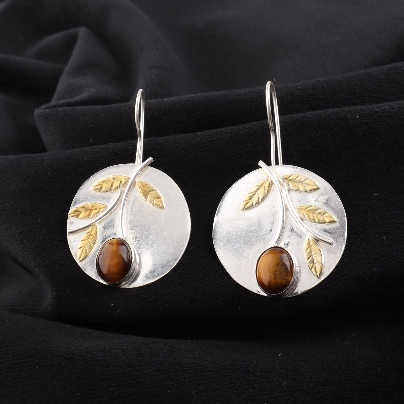 Yellow Tiger s Eye Gemstone 925 Sterling Silver Jewelry Handmade Earrings 1.73 EE-176-25
Yellow Tiger s Eye Gemstone 925 Sterling Silver Jewelry Handmade Earrings 1.73 EE-176-25