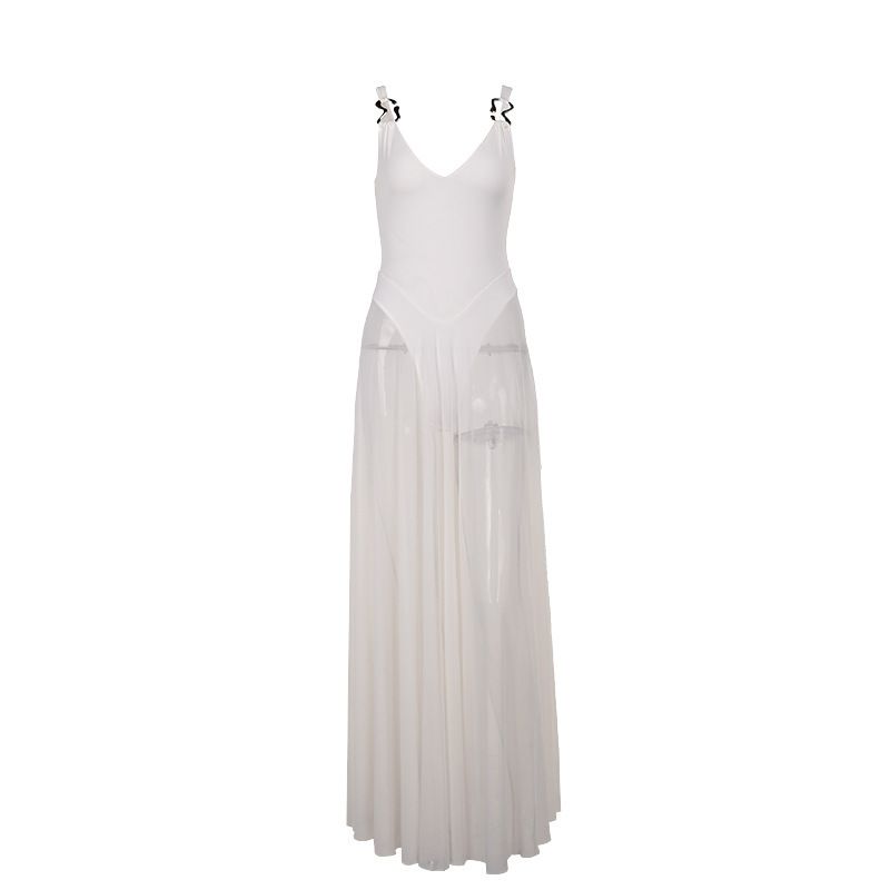 Outfitgirl Fashion Style Sexy Sexy See-through Long Dress Socialite Style Vacation Silm Mesh A- line Dress White S
Outfitgirl Fashion Style Sexy Sexy See-through Long Dress Socialite Style Vacation Silm Mesh A- line Dress White S