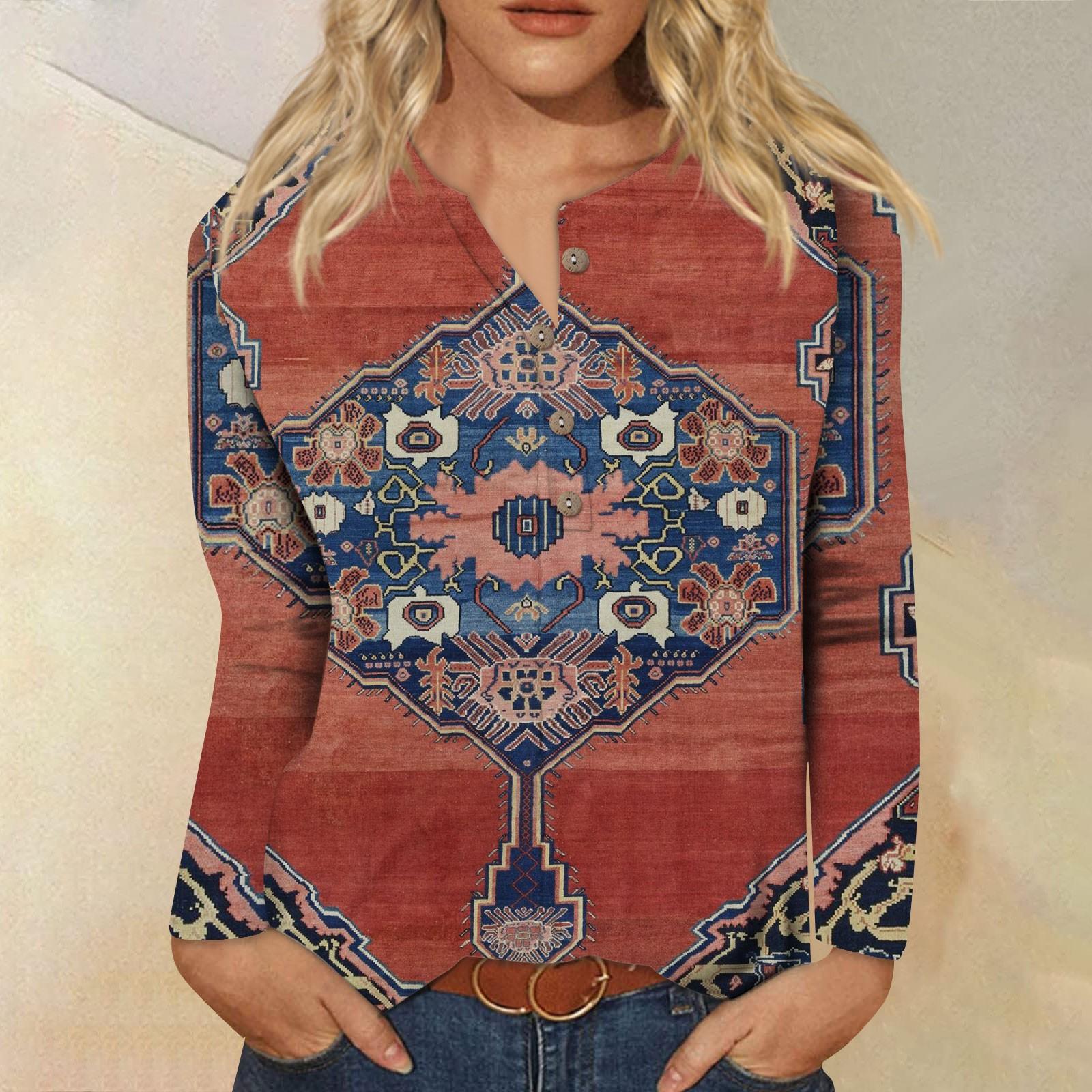 Women s Fashion Casual Long Sleeve Print Round Neck Button Pullover Top Blouse XL червоний
Women s Fashion Casual Long Sleeve Print Round Neck Button Pullover Top Blouse XL червоний