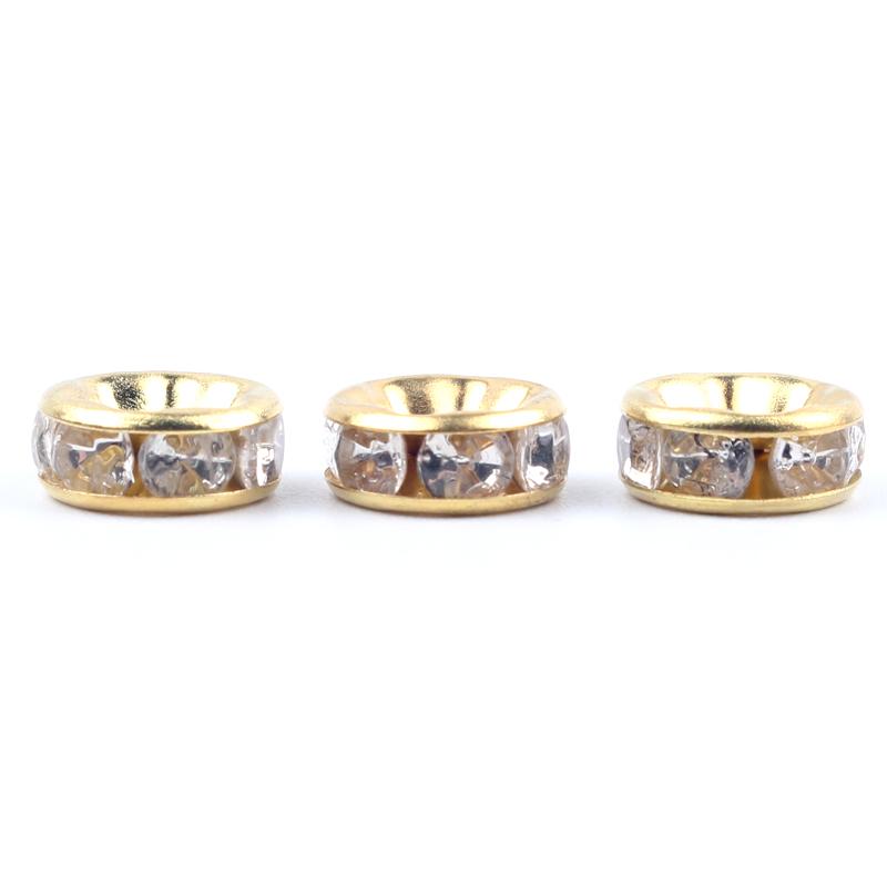 50pcs Gold Color Rhinestone Rondelles Loose Spacer Beads Metal Crystal Beads for Jewelry Making DIY Charm Racelet Accessories 50pcs
50pcs Gold Color Rhinestone Rondelles Loose Spacer Beads Metal Crystal Beads for Jewelry Making DIY Charm Racelet Accessories 50pcs