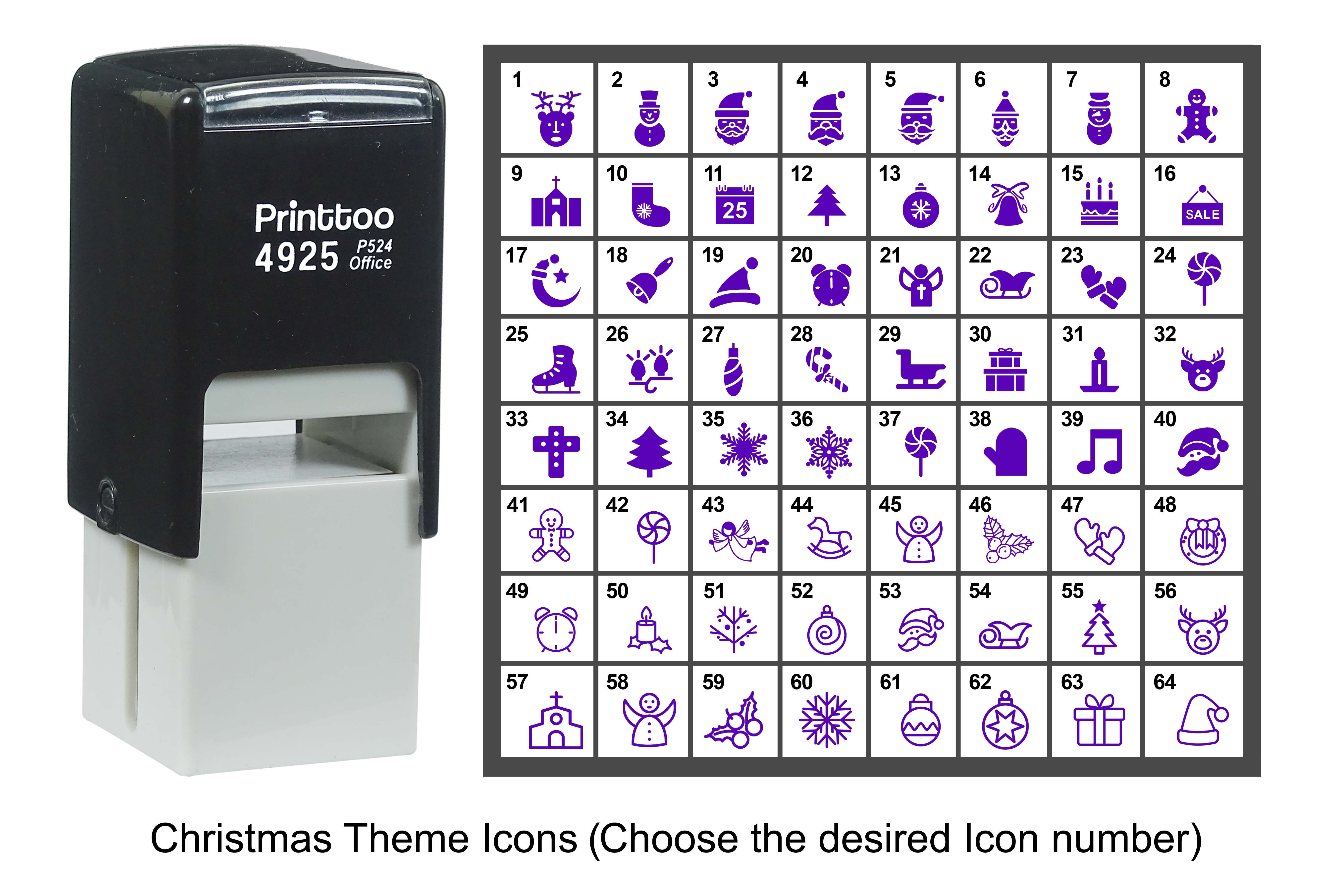 Printtoo Різдвяні тематичні іконки. Гумовий штамп. Самостійний чорнильний штамп 24 мм Approx 24 mm (Impressions-54) Фіолетовий
Printtoo Різдвяні тематичні іконки. Гумовий штамп. Самостійний чорнильний штамп 24 мм Approx 24 mm (Impressions-54) Фіолетовий