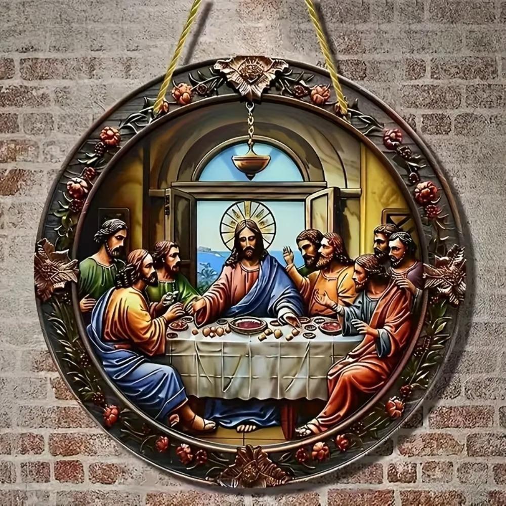 Retro Style The Last Supper Round Jesus Wall Art Hanging Sign, Suitable for Living Room, Farmhouse Hanging Decoration Sign 20x20cm белый
Retro Style The Last Supper Round Jesus Wall Art Hanging Sign, Suitable for Living Room, Farmhouse Hanging Decoration Sign 20x20cm белый