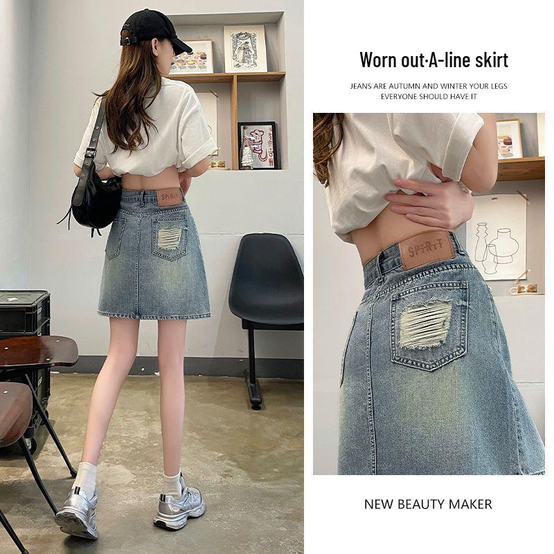 Women s High Waist Ripped Denim Mini Skirt - Summer A-Line Bodycon Skirt XL
Women s High Waist Ripped Denim Mini Skirt - Summer A-Line Bodycon Skirt XL