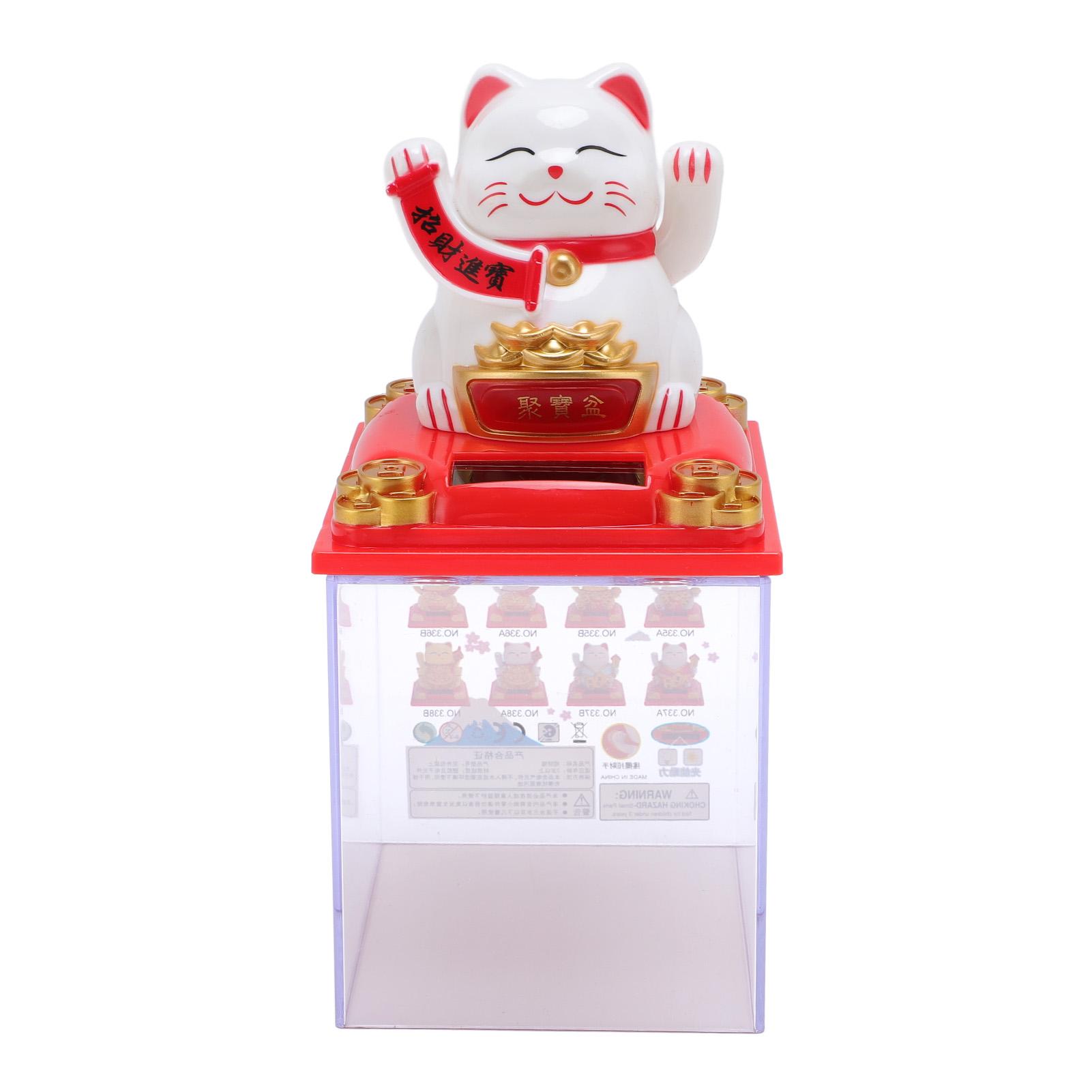 Solar Powered Waving Cat Good Luck Fortune Ornament Welcoming Decor with Clear Cover
Solar Powered Waving Cat Good Luck Fortune Ornament Welcoming Decor with Clear Cover