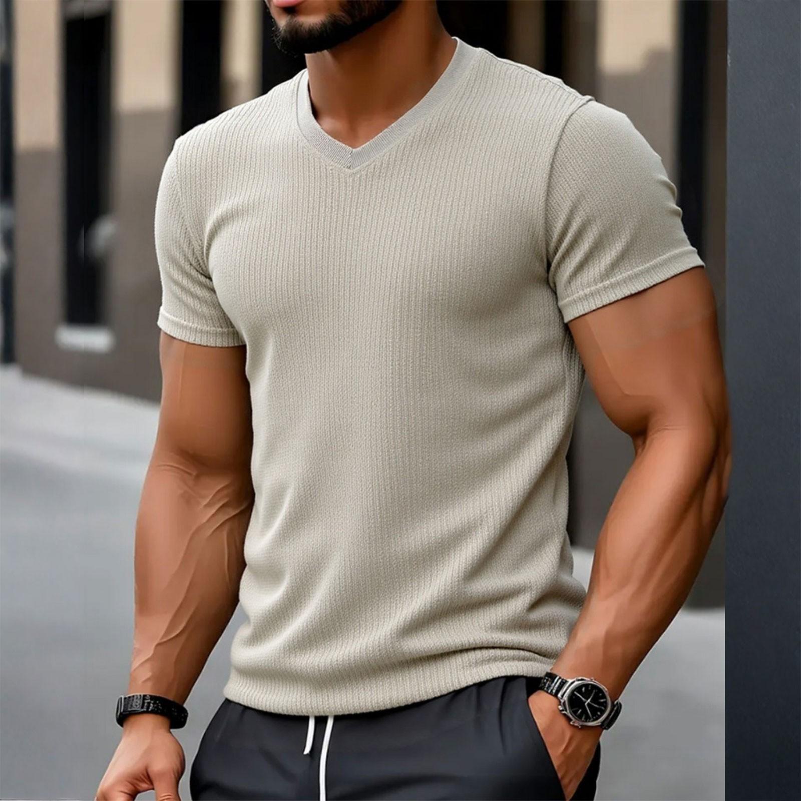Men s Breathable Casual Solid Color Heart-Shaped Collar Textured Muscle Fit Athletic Workout T-Shirt M хакі
Men s Breathable Casual Solid Color Heart-Shaped Collar Textured Muscle Fit Athletic Workout T-Shirt M хакі