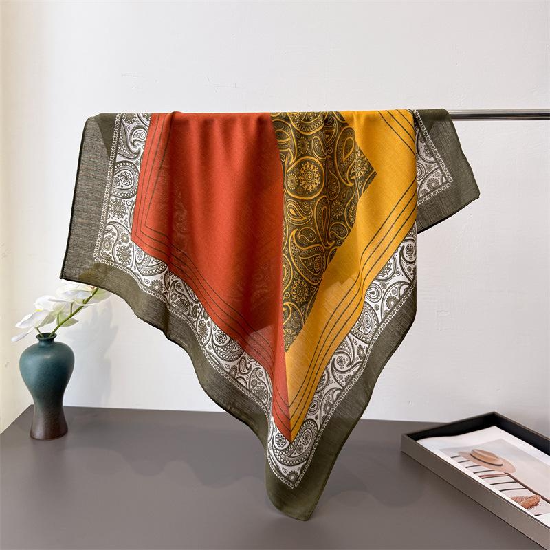 Luxury Soft Stain Square Scarf For Women Cashew Print Scarf Neck Shawl Warps Elegant Neckerchief Bandanas Hijab For Beach Travel
Luxury Soft Stain Square Scarf For Women Cashew Print Scarf Neck Shawl Warps Elegant Neckerchief Bandanas Hijab For Beach Travel