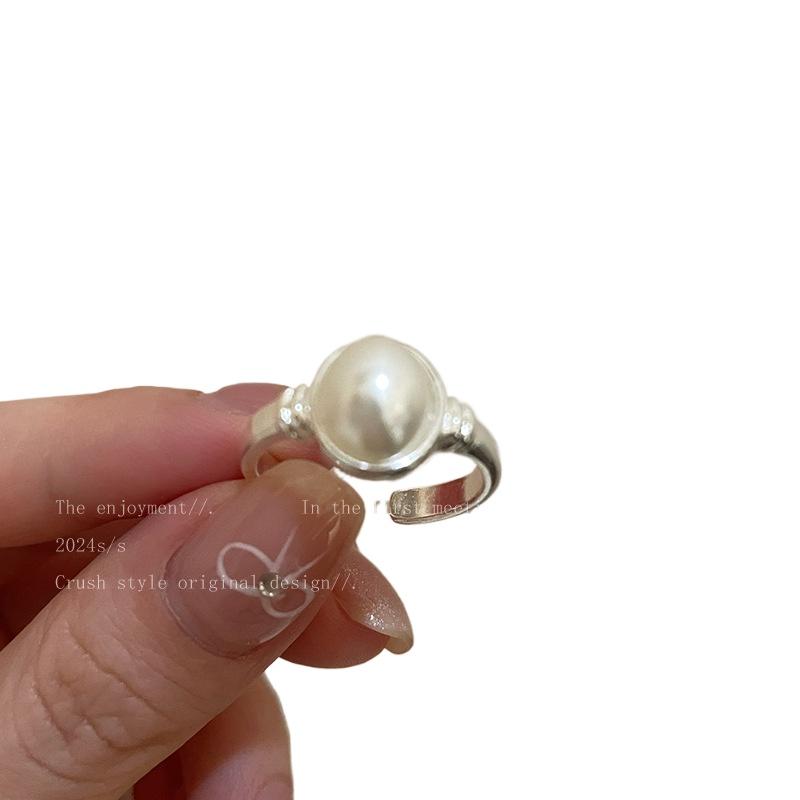 Pearl Flower Open Ring, Women s High Grade Exaggerated Index Finger Rings opening adjustable білий
Pearl Flower Open Ring, Women s High Grade Exaggerated Index Finger Rings opening adjustable білий