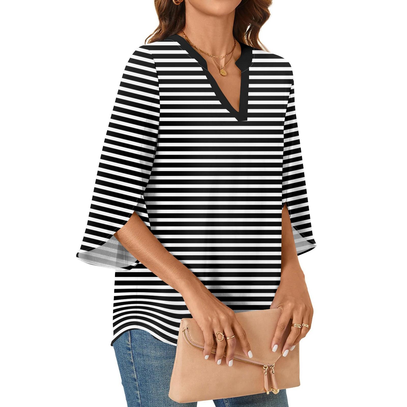 Женские топы 3/4 с рукавами-колокольчиками и V-образным вырезом, в полоску, с принтом, блузки, рабочие туники, рубашки XL белый
Женские топы 3/4 с рукавами-колокольчиками и V-образным вырезом, в полоску, с принтом, блузки, рабочие туники, рубашки XL белый