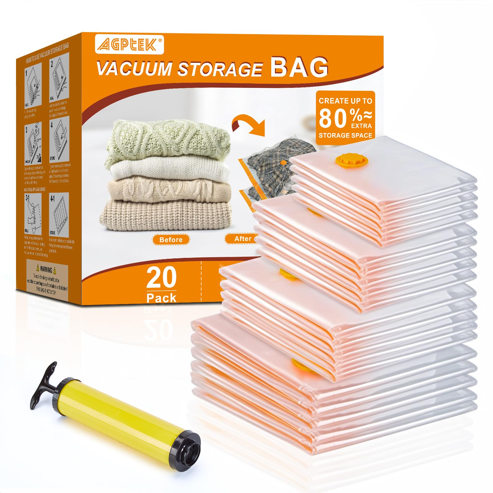 Compression Bag AGPTEK Futon Compression Bag Clothes Compression Bag of with hand Vacuum Pack Vacuum Cleaner Compatible Storage Bag Futon Compression
Compression Bag AGPTEK Futon Compression Bag Clothes Compression Bag of with hand Vacuum Pack Vacuum Cleaner Compatible Storage Bag Futon Compression