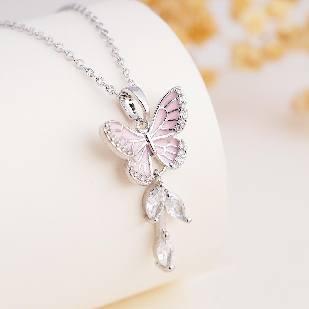 Sweet Colorful Enamel Butterfly with Zircon Pendant Necklace for Women Girls Stainless Steel Chain Cute Jewelry Gifts
Sweet Colorful Enamel Butterfly with Zircon Pendant Necklace for Women Girls Stainless Steel Chain Cute Jewelry Gifts