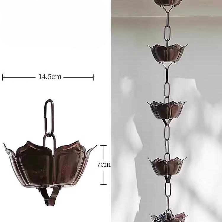 Rain Chain Drainage Chain New Horticulture Chinese Decoration Rain Chain Temple Zen Rain Chain Courtyard Rain Chain Lotus Flower коричневий
Rain Chain Drainage Chain New Horticulture Chinese Decoration Rain Chain Temple Zen Rain Chain Courtyard Rain Chain Lotus Flower коричневий