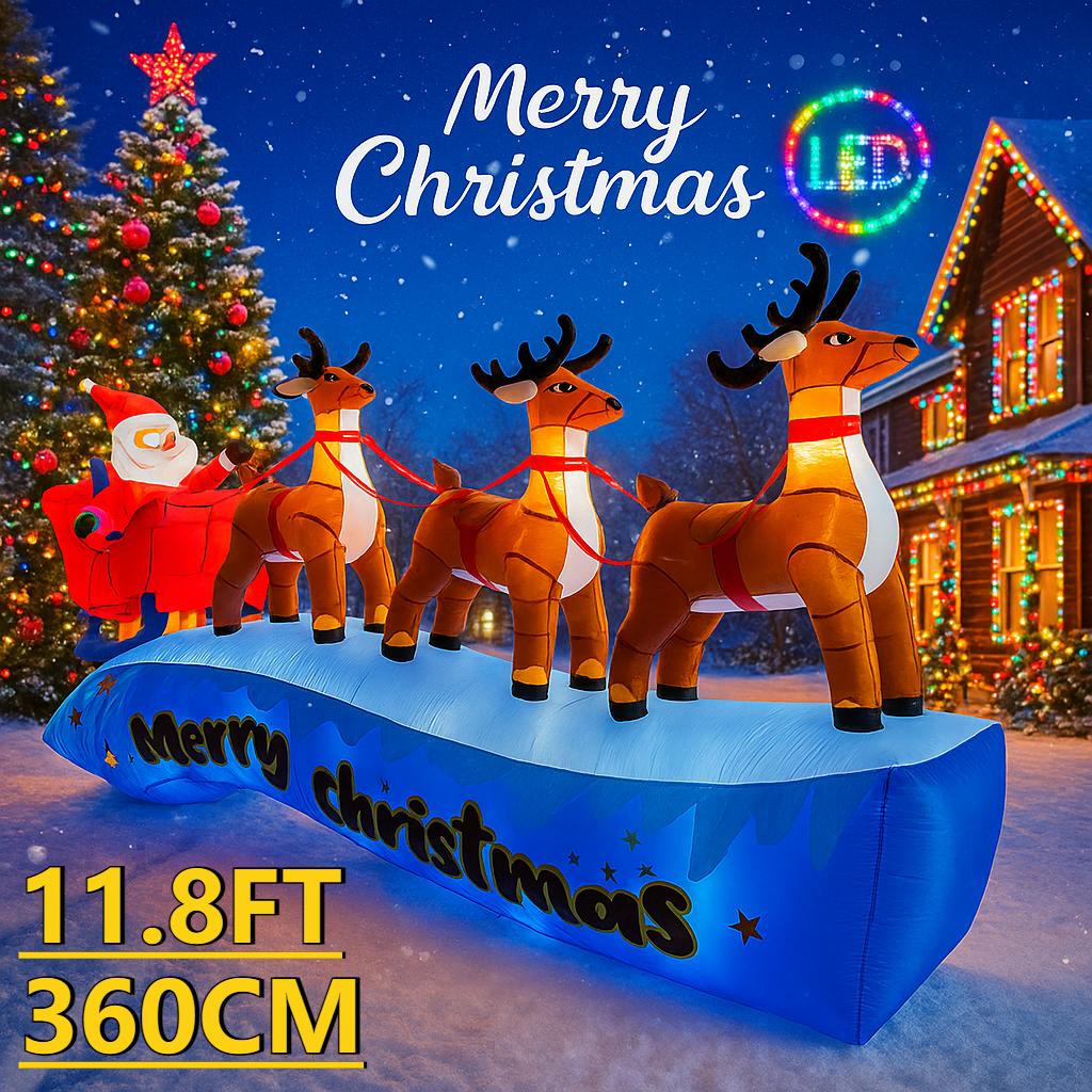 11.81ФТ Рождественские надувные игрушки Светодиодная подсветка Санта Клаус Сани Олень Принадлежности Домашнее украшение Праздничный подарок Рождественское украшение двора EU
11.81ФТ Рождественские надувные игрушки Светодиодная подсветка Санта Клаус Сани Олень Принадлежности Домашнее украшение Праздничный подарок Рождественское украшение двора EU